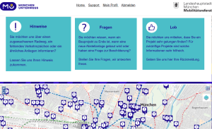 Bildschirmabzug Meldeplattform Rad