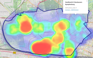 Heatmap Sitzbänke BA 09 Neuhausen-Nymphenburg