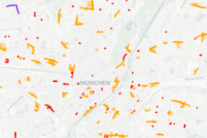 Kartenausschnitt Tempo-30-Potentialkarte-München