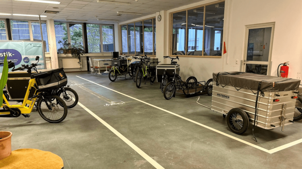 Showroom im B2B-Lastenradzentrum München