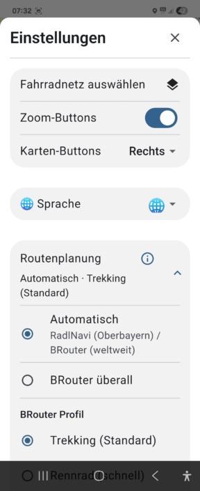 App-BRouter-V3.1 Screen shot MunichWays App BRouter-V3.1